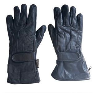 River Road Women’s Leather Motorcycle Riding Gloves-Waterproof Thinsulate Sz L